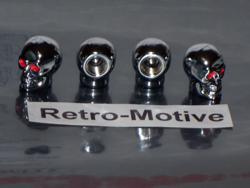 CHROME SKULL Valve Stem Caps Cal Custom #206879 NIP Qty-4 #177, US $7.95, image 2