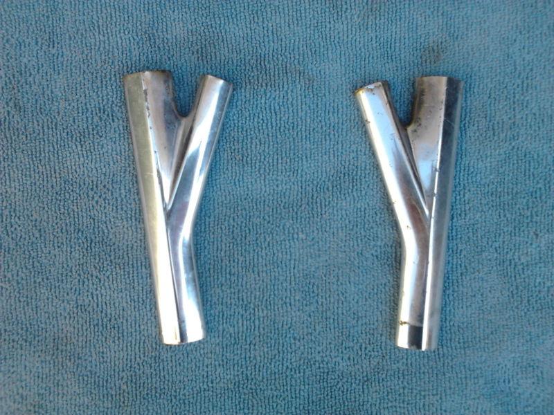 1961 impala ss convertible set of rear side quarter "y" moulding 409 348 327 283