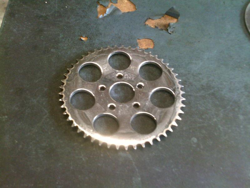 USED SPORTSTER PARTS XL XLH IRONHEAD CHROME 49T DISHED REAR SPROCKET SPROCKIT, US $49.00, image 2