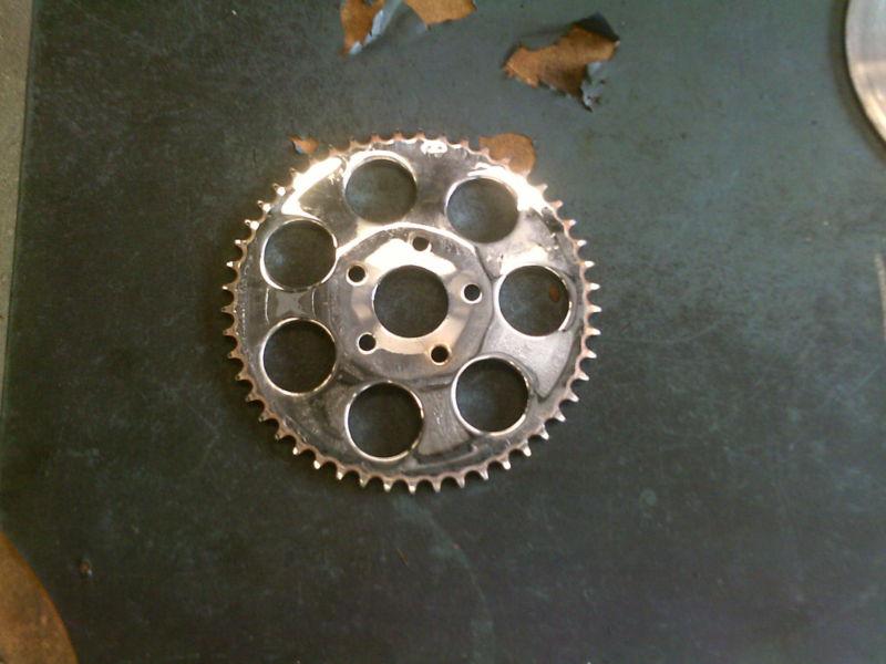 USED SPORTSTER PARTS XL XLH IRONHEAD CHROME 49T DISHED REAR SPROCKET SPROCKIT, US $49.00, image 7
