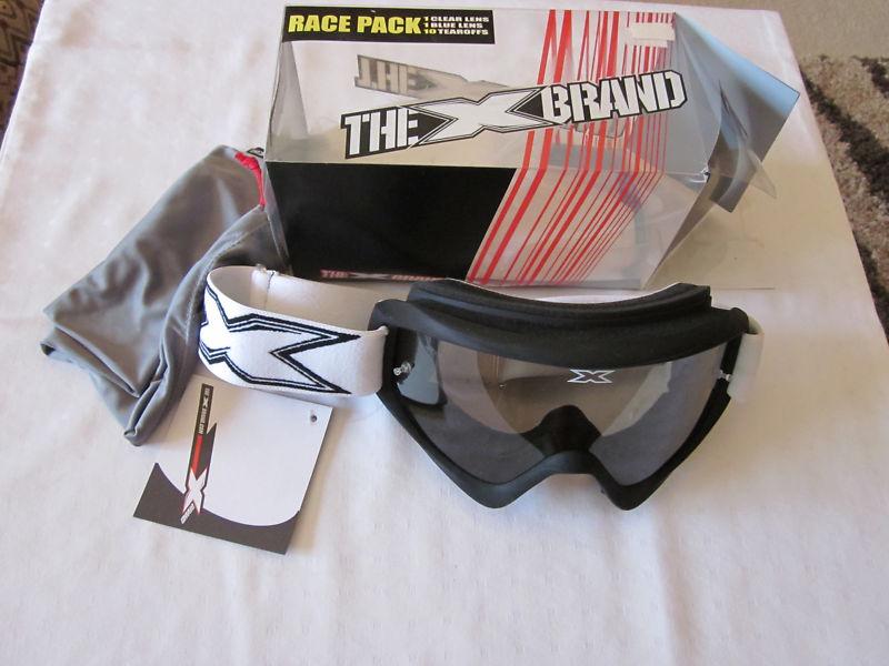 The x brand goggles race pack  matte black, smoke lens, w/2 repl  lens goxrpb