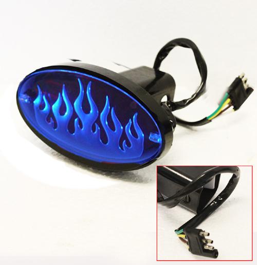 Buy BLUE FLAME LED LIGHT HITCH COVER HITCH BRAKE LIGHTS L.E.D. PLUG