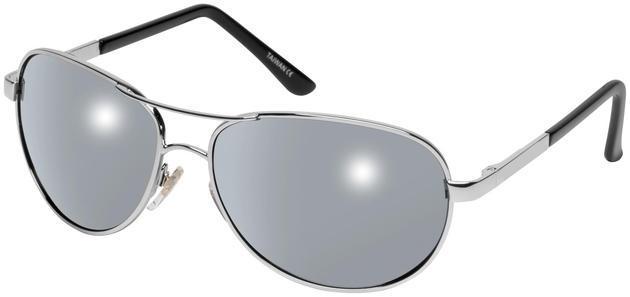 River road drifter metal trimmed aviator sunglasses silver with mirror lens