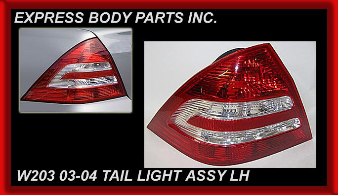 01-04 02 c w203 c230 c240 c320 c32 tail light lamp lh driver side stop rear 