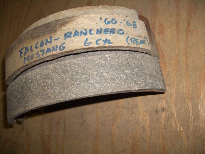  1960,61,62,63,64,65,66,67 ford nos mustang falcon ranchero brake pads rear 6cyl