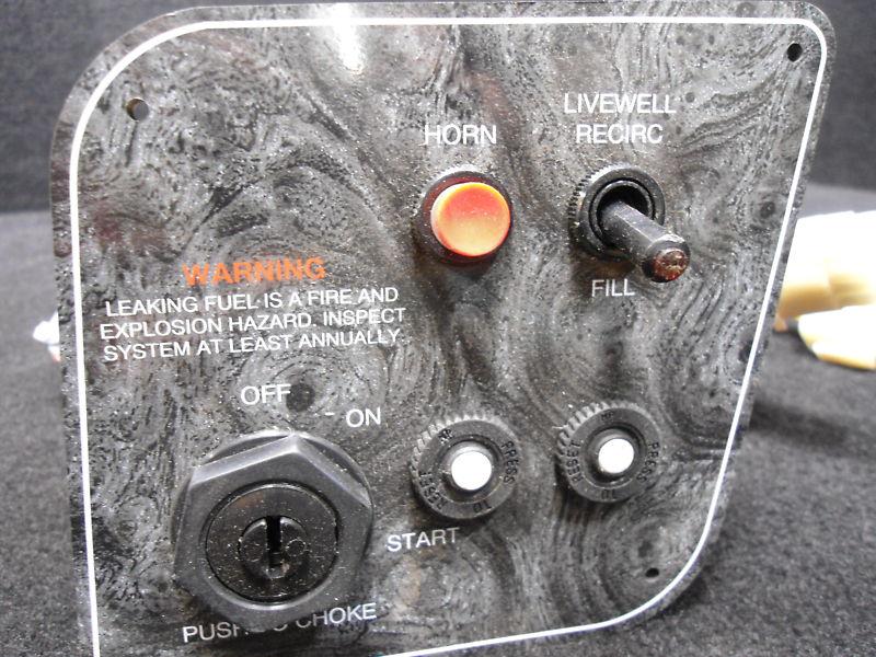 Buy MARINE BOAT 4.5" X 4.5" IGNITION, LIVEWELL & HORN SWITCH PANEL DASH