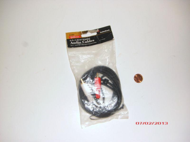 Radio shack gold series 6 ft shielded boat audio cabl #42-2483