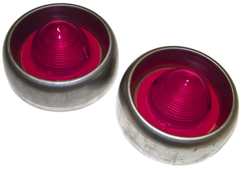 VTG STYLE OLD SCHOOL FRENCHED TAIL LIGHTS WELD IN BULLET LENS RAT HOT ROD CUSTOM, US $124.98, image 3