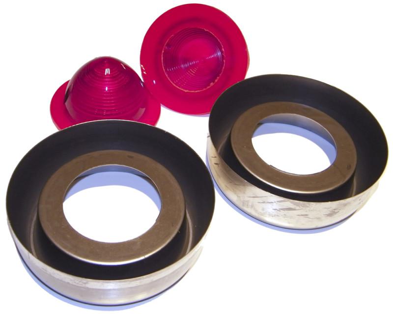 VTG STYLE OLD SCHOOL FRENCHED TAIL LIGHTS WELD IN BULLET LENS RAT HOT ROD CUSTOM, US $124.98, image 5