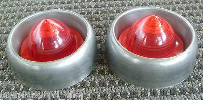 VTG STYLE OLD SCHOOL FRENCHED TAIL LIGHTS WELD IN BULLET LENS RAT HOT ROD CUSTOM, US $124.98, image 6