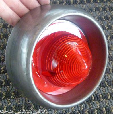 VTG STYLE OLD SCHOOL FRENCHED TAIL LIGHTS WELD IN BULLET LENS RAT HOT ROD CUSTOM, US $124.98, image 8