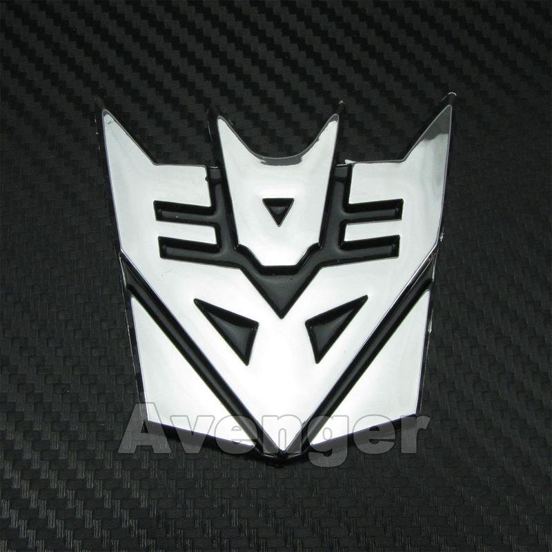 3d transformer decepticon logo car chrome badge emblem sticker chrome