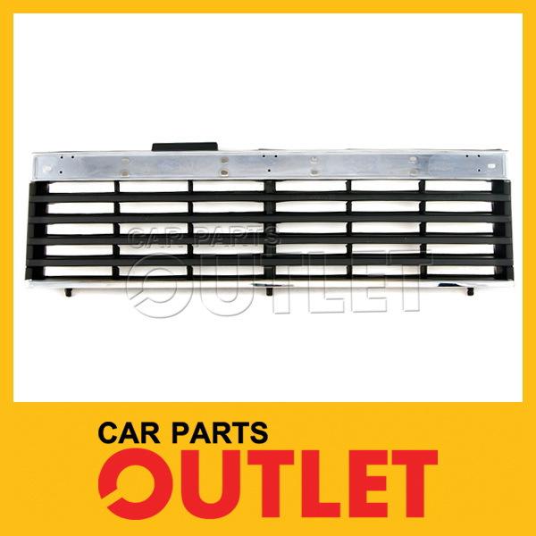 1985-1988 mitsubishi montero chrome grille mat black insert base/sport 1986 1987