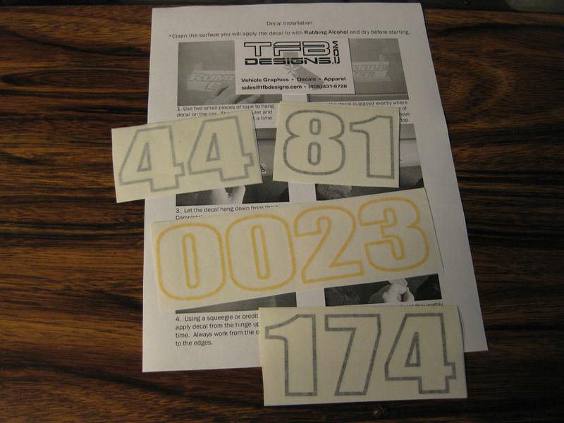 Buy Build Number Decal for Front Bumper High Quality and Correct Any