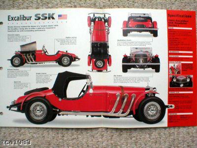 1965 excalibur ssk imp brochure