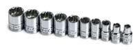 Sk 1340 10 piece standard 12 point 1/4" drive metric socket set 