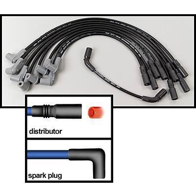 Msd spark plug wires spiral core 8.5mm black 90 deg boots chevy gmc 5.7l set