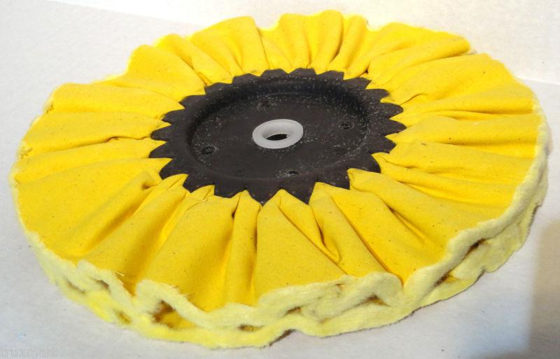 Treated airway buffing wheel yellow 5/8" for kenworth peterbilt freightliner