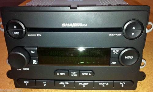 2007-2008 ford mustang am-fm stereo shaker1000 cd6 mp3 radio 8r3t-18c815-jd