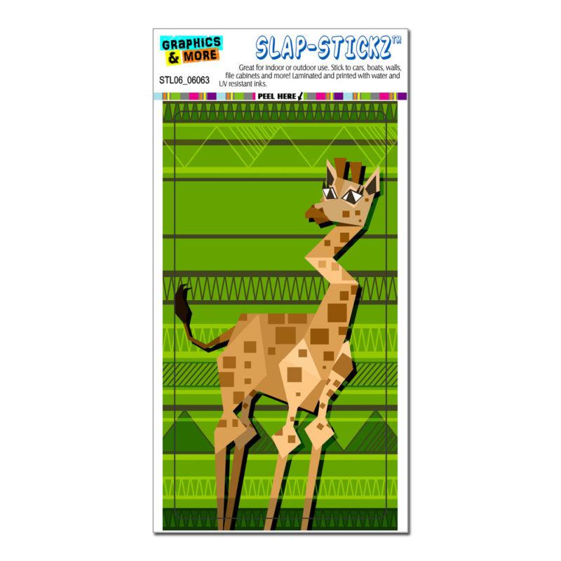 Geometric giraffe green - slap-stickz™ car window locker bumper sticker