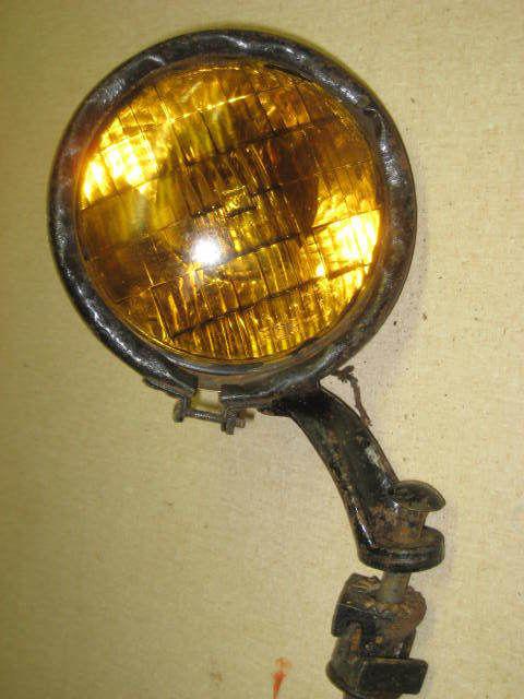 Vintage kd 866 fog light lamp w mount old car truck custom bike brass rat rod