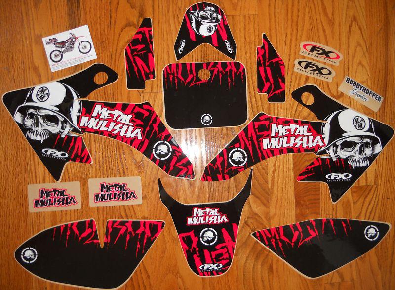 Factory effex metal mulisha crf50 honda graphics decals kit crf 50 (04-14)
