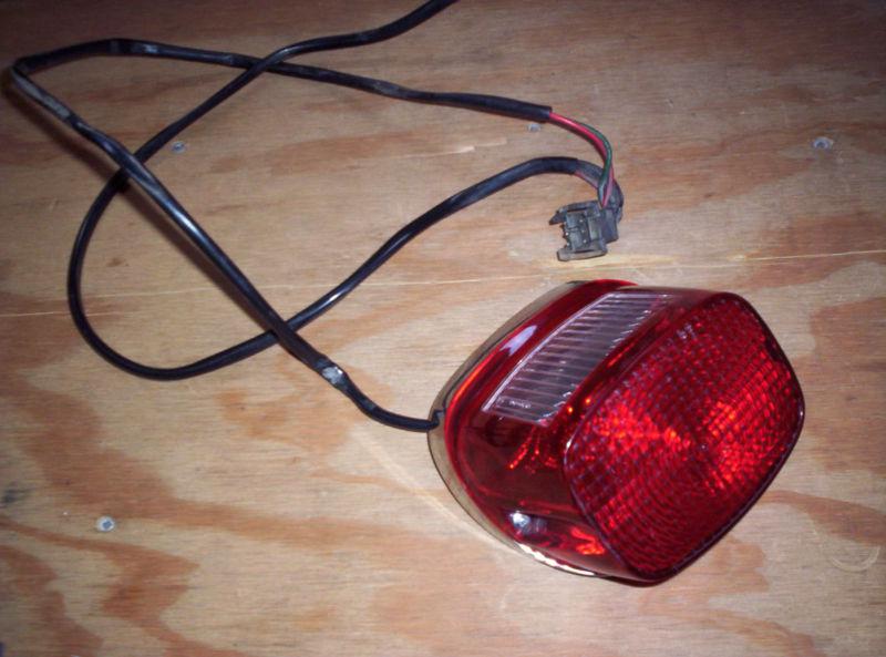 Harley davidson rear tail light brake base and lens marker 19 73-99 fxr xl flst