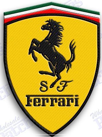 Ferrari  iron on 100% embroidered patch patches racing - 2.3 x 1.7 inches