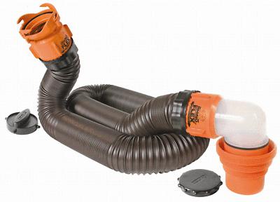 Camco 39761 rhinoflex 15' rv sewer hose kit with swivel fittings