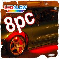 4pc wireless red led neon underglow lighting kit w 4pc wheel well kit