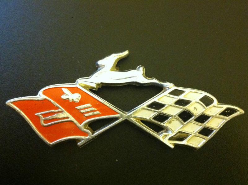 Vintage chevrolet impala flag emblem (original)
