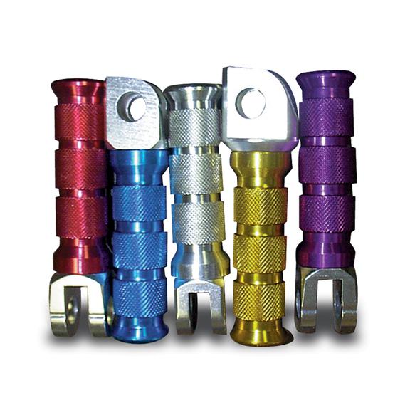 Emgo rear silver anodized aluminum foot pegs suzuki gsx sv tl round 