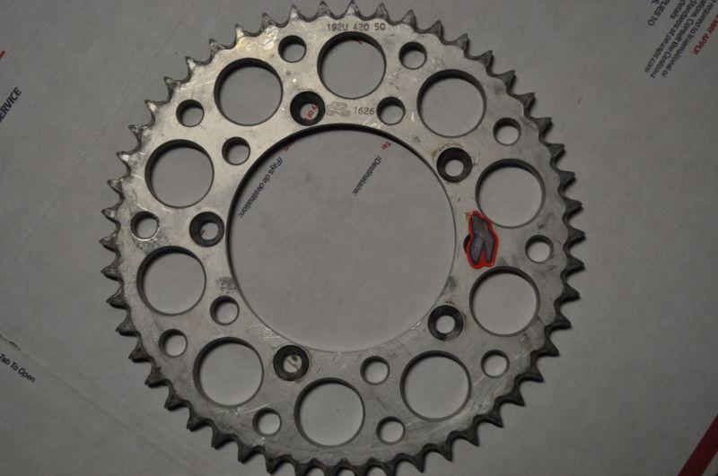 Used 2011 renthal aluminum rear sprocket 50t ktm 60 65 sx 192u-420-50gpsi