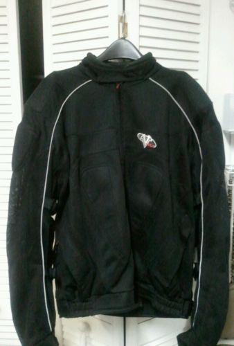 Black mesh vega motorcycle jacket xl