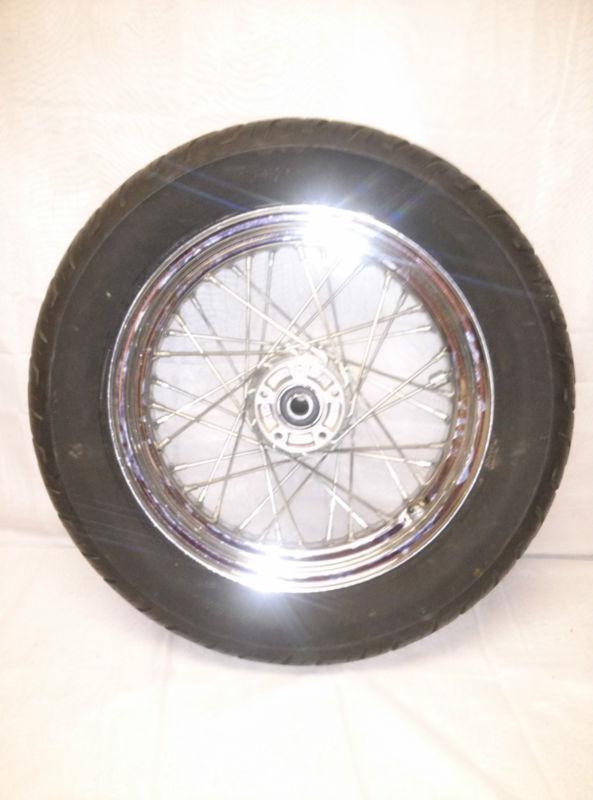 Dunlop d401 150/80b16 harley davidson sportster tire and 40 spoke wheel 