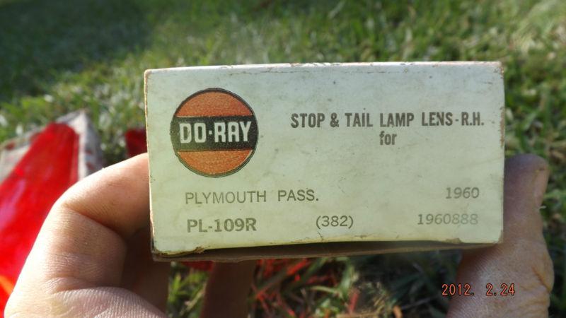 nos 1960 plymouth taillight lenses lens rat rod nice!!!! no reserve, US $9.99, image 2