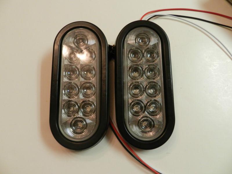 (2) CLEAR / RED 6-1/2