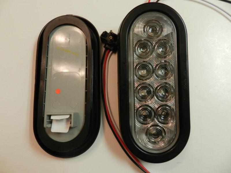 (2) CLEAR / RED 6-1/2