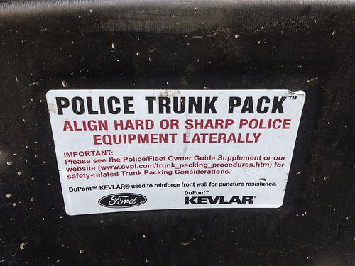 Ford crown victoria police p71 trunk pack kevlar organizers