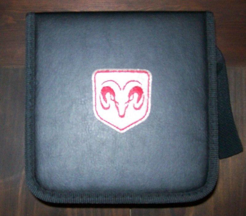 Dodge  auto car  truck cd / dvd case wallet  holds 48 cds - black holder storage