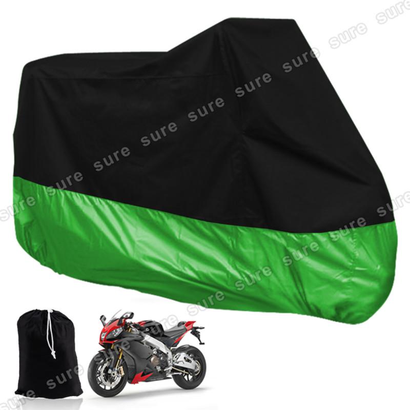 Motorcycle motorbike bike outdoor waterproof dust cover xl green black + bag