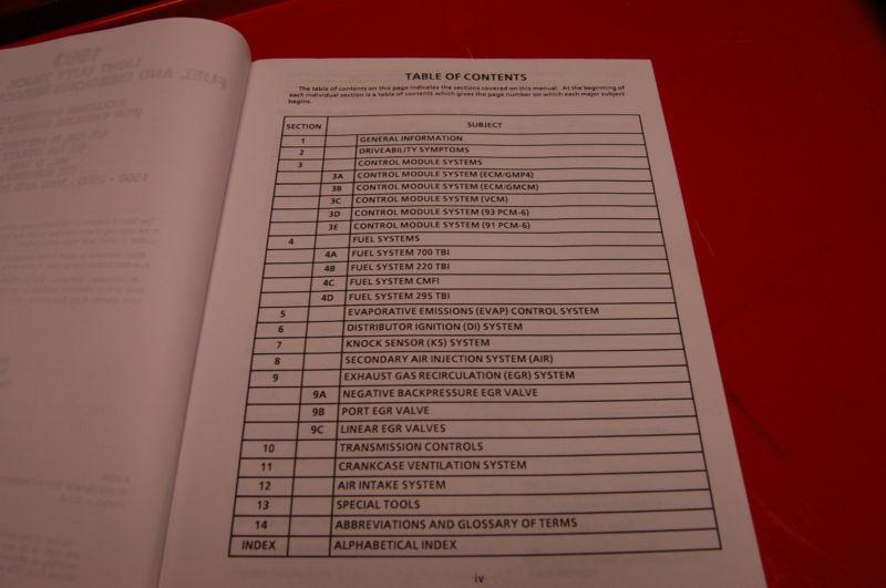 1993 GMC Truck Fuel Emissions Service Manual Fuel Injected Gas Engine Sierra GM, US $35.95, image 3