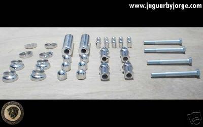 Jaguar xk-120 f&r chromed bumper hardware kit brand new