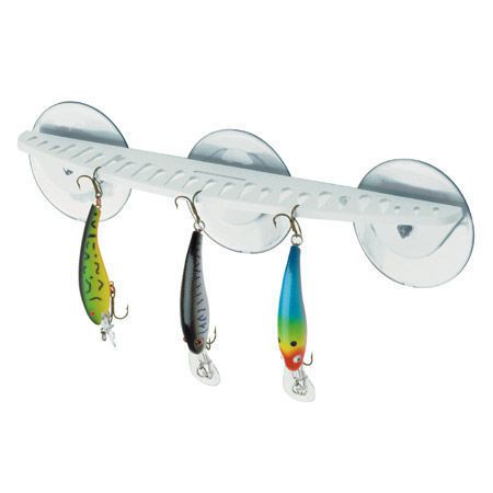Boatmates nautical storage solutions super-suction 12" hook rack, white