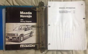 1991 mazda navajo factory oem service repair shop manual set