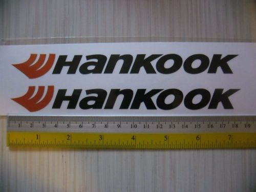 2 hankook di-cut sticker decals, black, jdm aftermarket racing sponsor