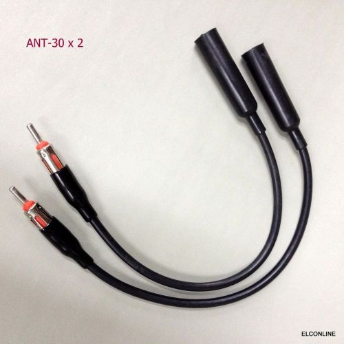 #n7 12&#034; 30cm car radio antenna stereo adapter extension cable x 2 pcs