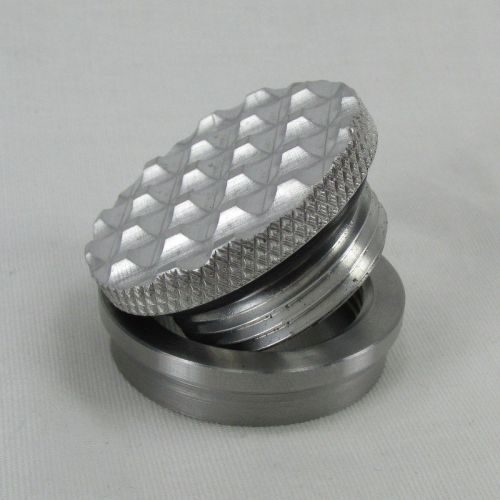 Motorcycle machined aluminum gas fuel tank cap steel bung chopper bobber grenade