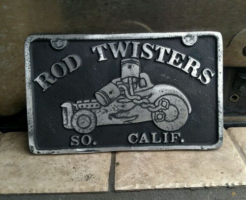 Car club plaque hot rod plate license plate frame ac delco nos vintage decal sbc