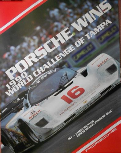 Porsche 962 wins tampa 1990 factory racing  poster 30x40 inches large poster
